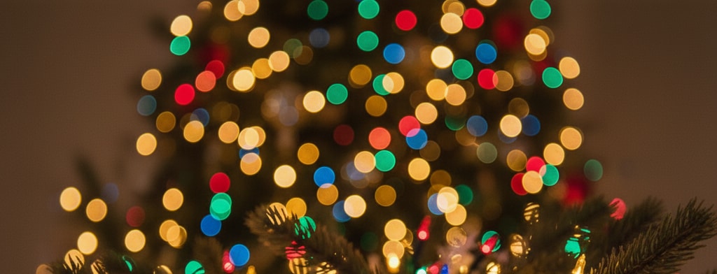 bokeh christmas lights Detroit